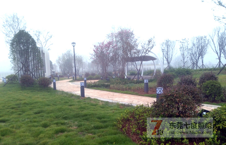 东莞91视频首页照明草坪灯安装白天效果实景图片