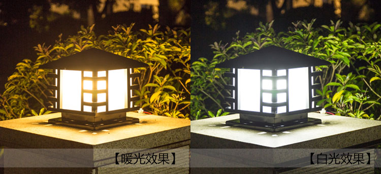东莞91视频首页照明(QDZTD-008)户外围墙墙头方形柱头灯暖光\白光亮灯效果